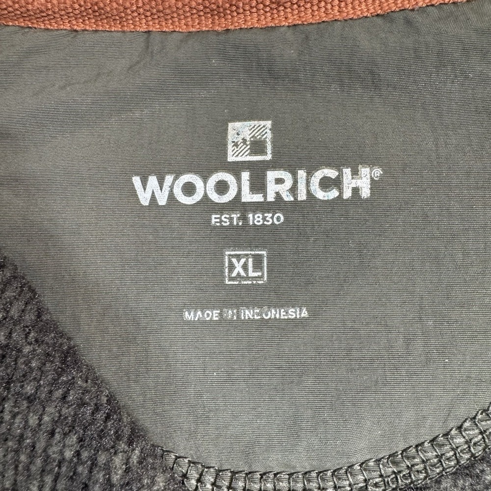 Woolrich Mens 1/4 Snap Pullover Sweater Size XL Army/Olive Chest Pocket EUC - Picture 7 of 10